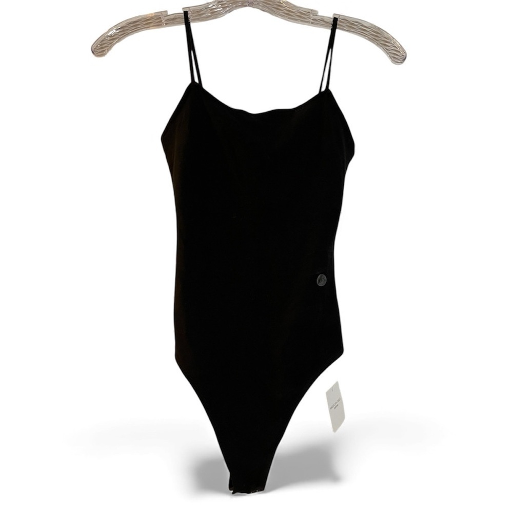 AMERICAN EAGLE Black Spaghetti Strap Bodysuit Size Xxs